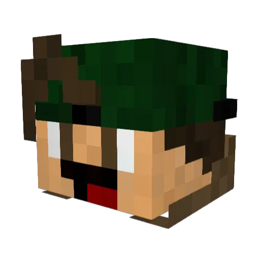 OasterMogway Minecraft avatar head, 3D render
