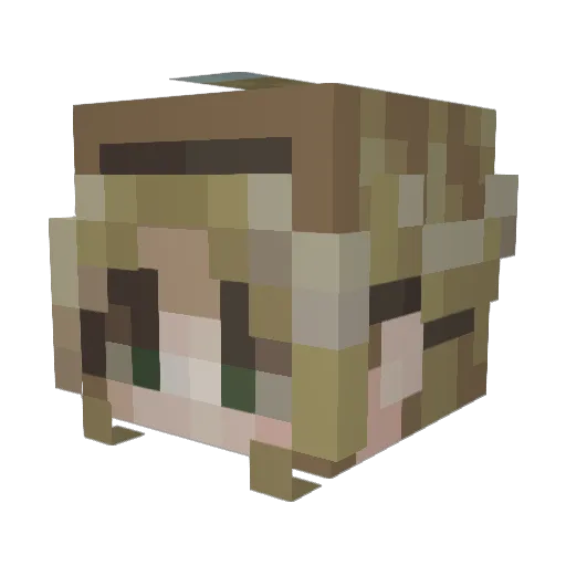OatfeelMan Minecraft avatar head, 3D render