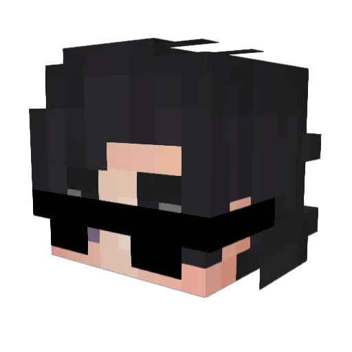 Oath19_ Minecraft avatar head, 3D render