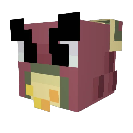 Oath_H Minecraft avatar head, 3D render