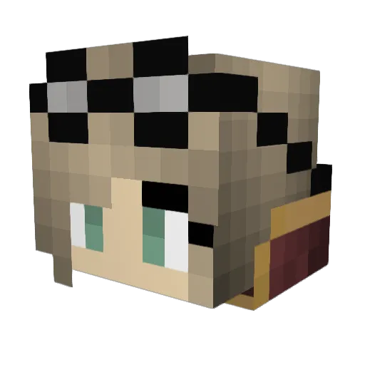 Oathkeyper Minecraft avatar head, 3D render