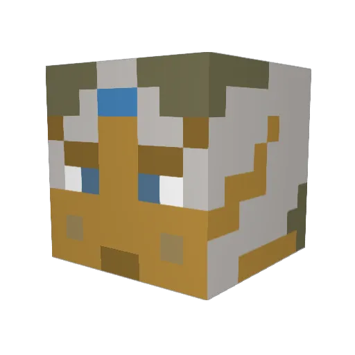 OatmealMistress Minecraft avatar head, 3D render