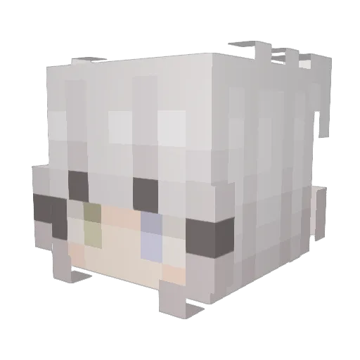 OatmealXXVII Minecraft avatar head, 3D render