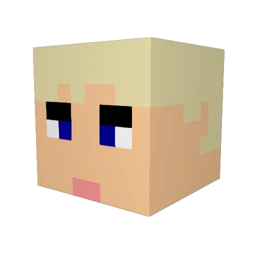 Oatyflapjack Minecraft avatar head, 3D render