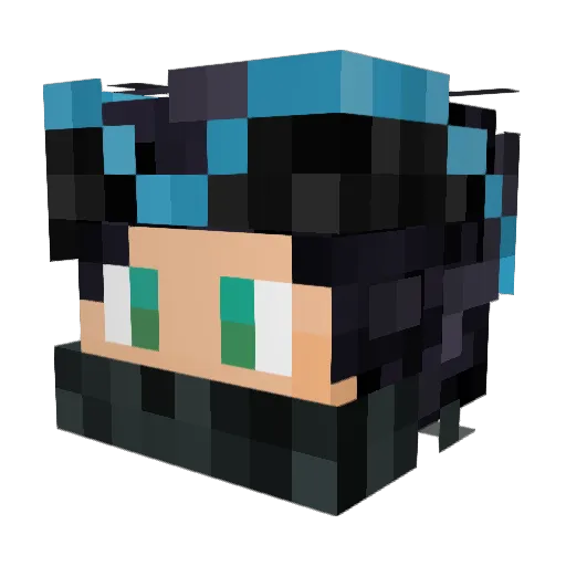Oaxis_ Minecraft avatar head, 3D render