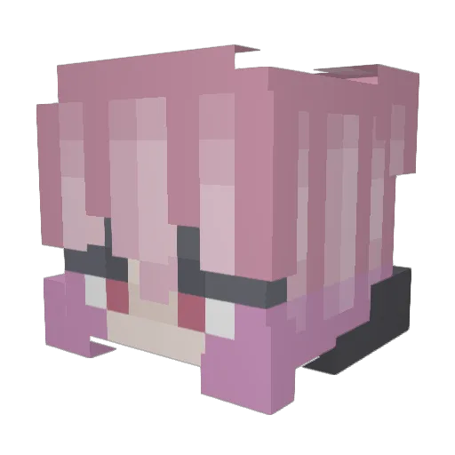 Ob1l1vion Minecraft avatar head, 3D render