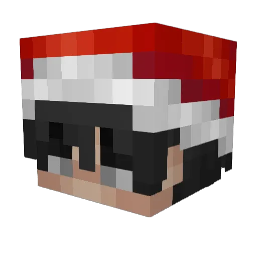 Ob5ma Minecraft avatar head, 3D render