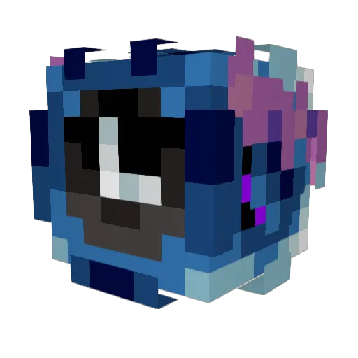 ObUj Minecraft avatar head, 3D render