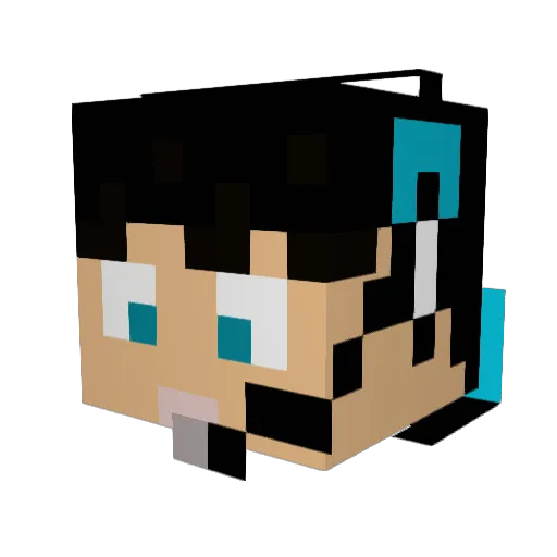 Ob_Knoxious Minecraft avatar head, 3D render