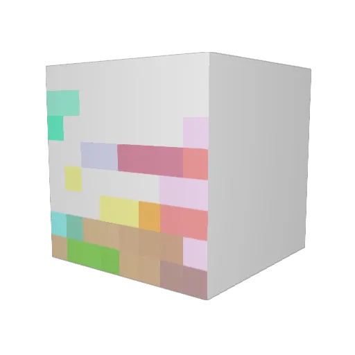 ObaHD Minecraft avatar head, 3D render