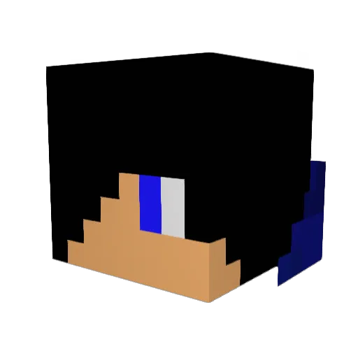Obacht123 Minecraft avatar head, 3D render