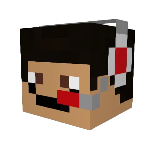 Obakemanu Minecraft avatar head, 3D render