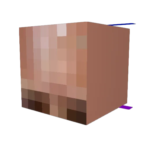 Obama1220 Minecraft avatar head, 3D render