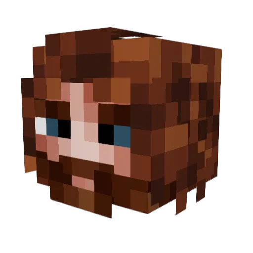 ObamaAintCare Minecraft avatar head, 3D render