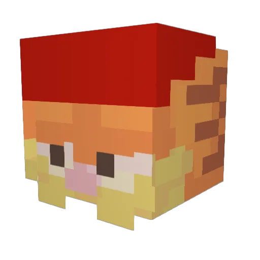 ObamaDrink Minecraft avatar head, 3D render