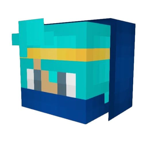Obamna44 Minecraft avatar head, 3D render