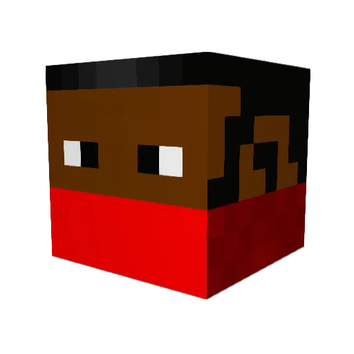 ObanMcD Minecraft avatar head, 3D render