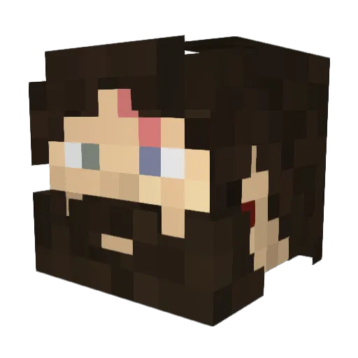 Obavon Minecraft avatar head, 3D render