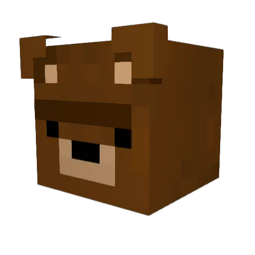 Obbsolet Minecraft avatar head, 3D render