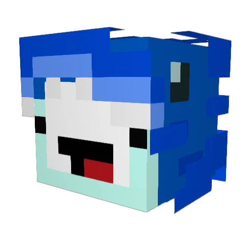 ObbyHD Minecraft avatar head, 3D render