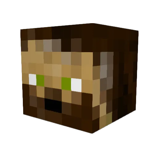 Obcilion Minecraft avatar head, 3D render