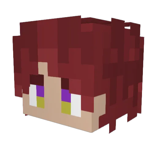 Obe7Gamer Minecraft avatar head, 3D render