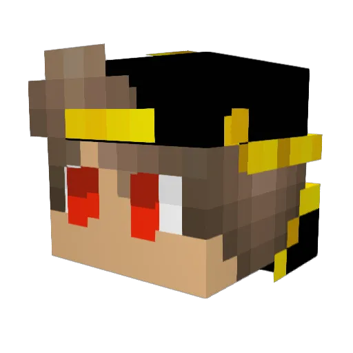Obededom Minecraft avatar head, 3D render