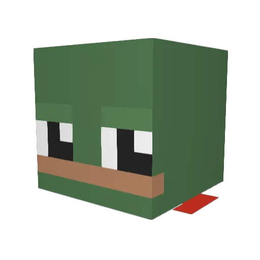 ObeeseChicken9 Minecraft avatar head, 3D render