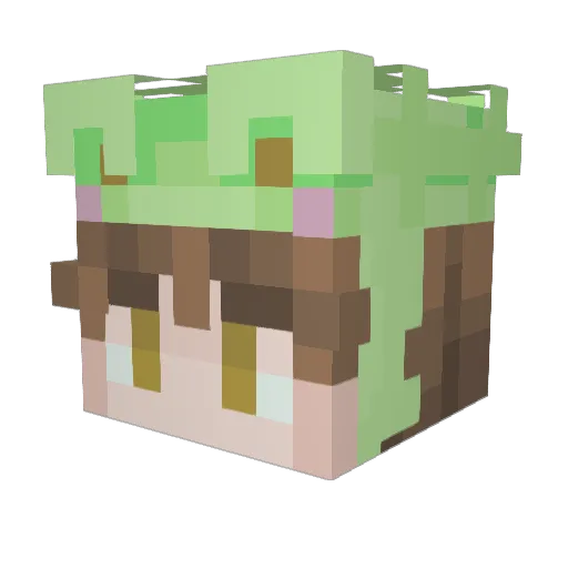 Obeles Minecraft avatar head, 3D render