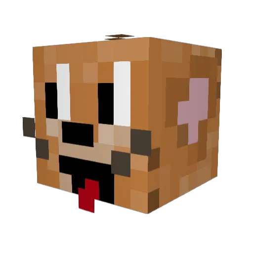Obeliix08 Minecraft avatar head, 3D render