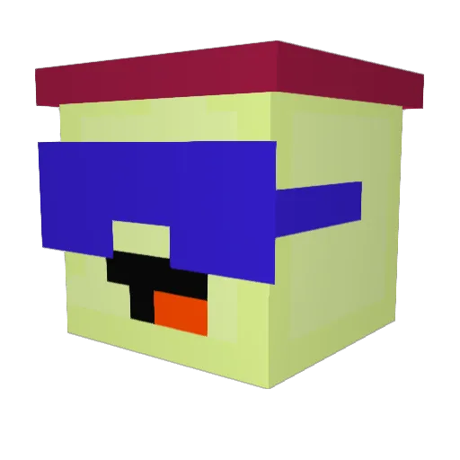 ObelixLeCafard Minecraft avatar head, 3D render
