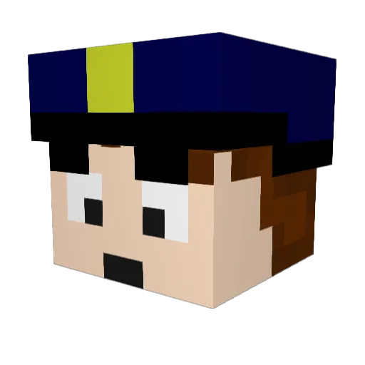 Obelixfn Minecraft avatar head, 3D render