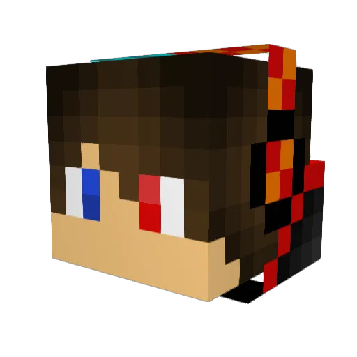 ObemaEboma Minecraft avatar head, 3D render