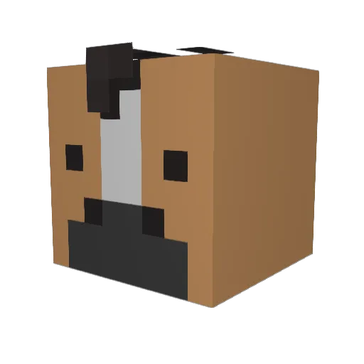 Oberbuk Minecraft avatar head, 3D render