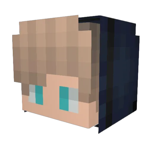 Oberheini Minecraft avatar head, 3D render
