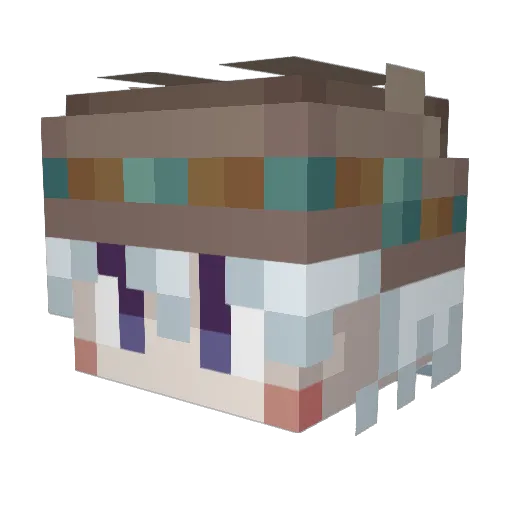 OberonRose Minecraft avatar head, 3D render