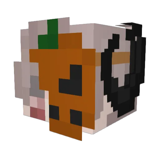 ObeseChickenV2 Minecraft avatar head, 3D render