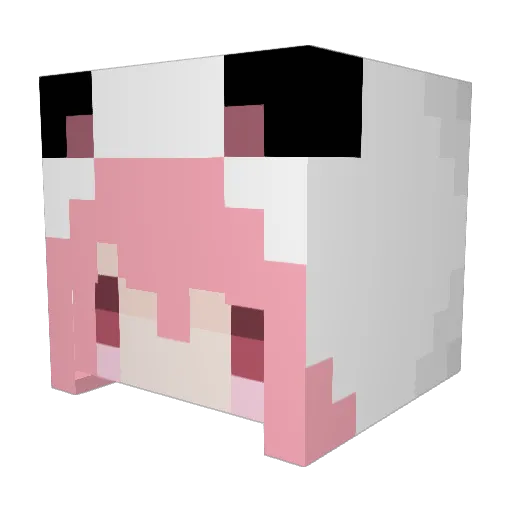 ObeseladiesRise Minecraft avatar head, 3D render