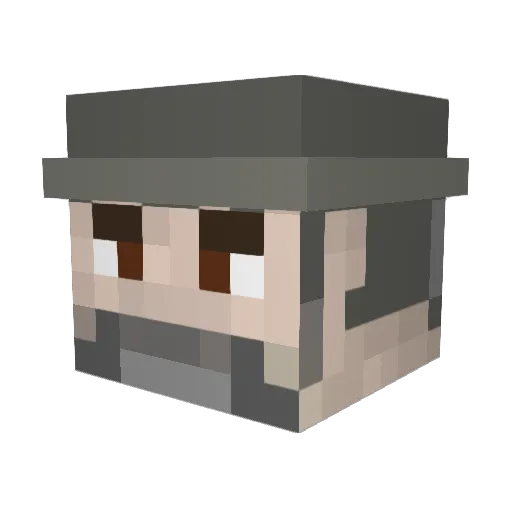 Obetz Minecraft avatar head, 3D render