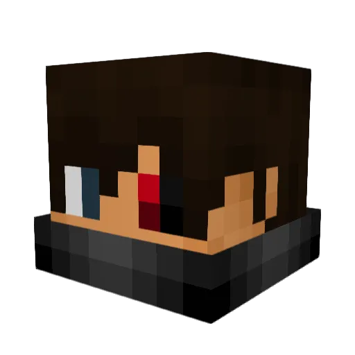 Obeve Minecraft avatar head, 3D render