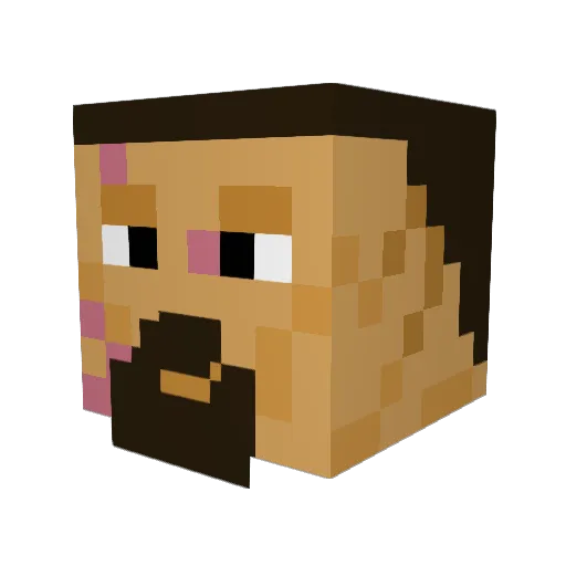 ObeyTeqh Minecraft avatar head, 3D render