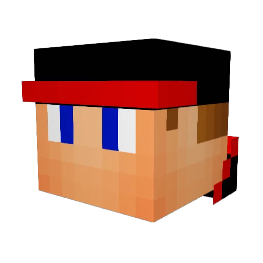 ObeyTheBid Minecraft avatar head, 3D render