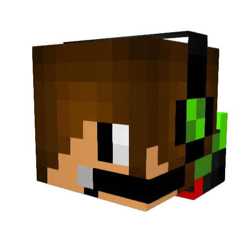 ObeyTheKing1 Minecraft avatar head, 3D render
