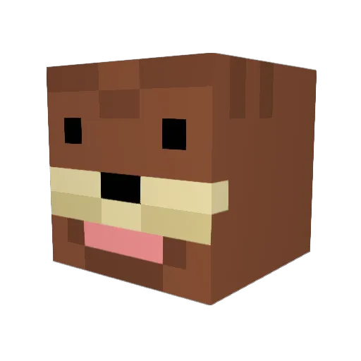 ObeyTheLlama Minecraft avatar head, 3D render