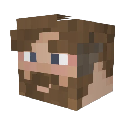 Obi12000LP Minecraft avatar head, 3D render