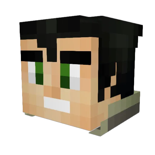 ObiDageki Minecraft avatar head, 3D render