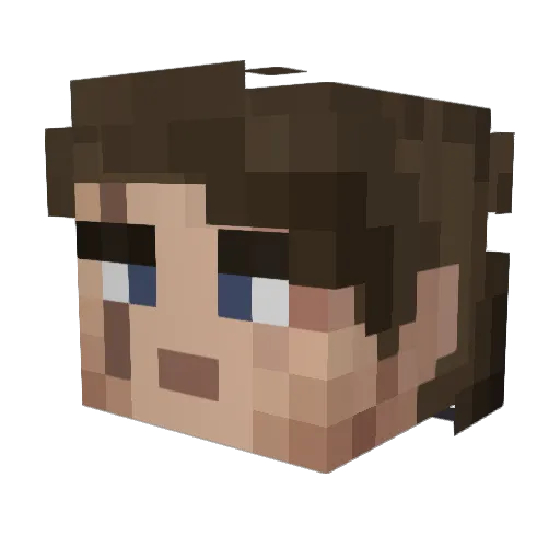 ObiJuan04 Minecraft avatar head, 3D render