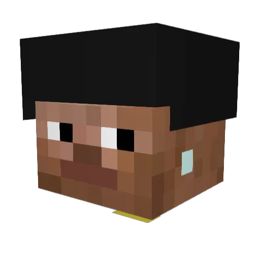 ObiJuane Minecraft avatar head, 3D render