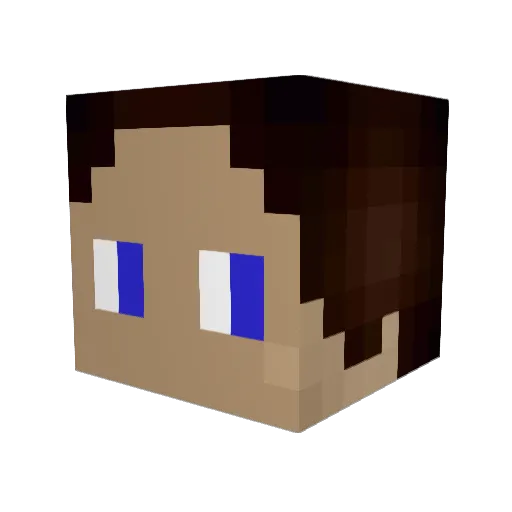Obic_YT Minecraft avatar head, 3D render