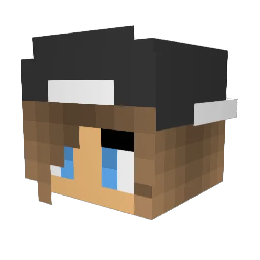 Obilee Minecraft avatar head, 3D render
